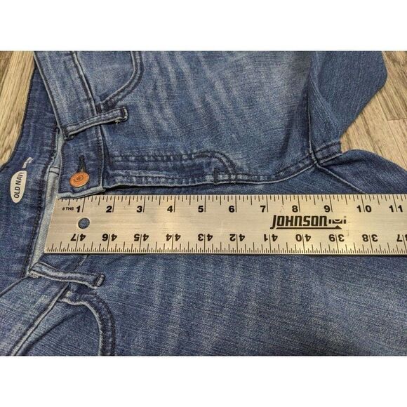 (3/$35) Old Navy Womens Size 4 Super Skinny Mid Rise Whiskered Denim Blue Jeans - Picture 9 of 10